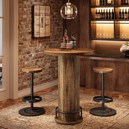 Tribesigns round bar - round, table
