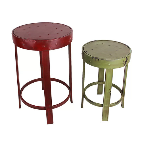 Nostalgic metal nesting stools - nostalgic,