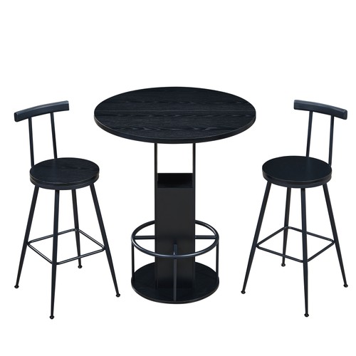 Pieces round bar table set - pieces,