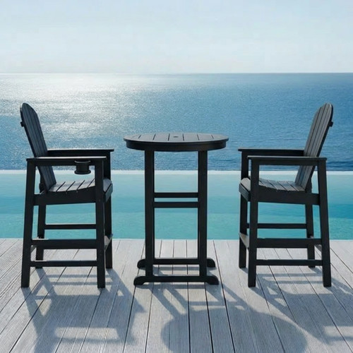 Piece black hdpe bar height - black,