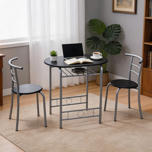 Black dinning table set 3 - table,